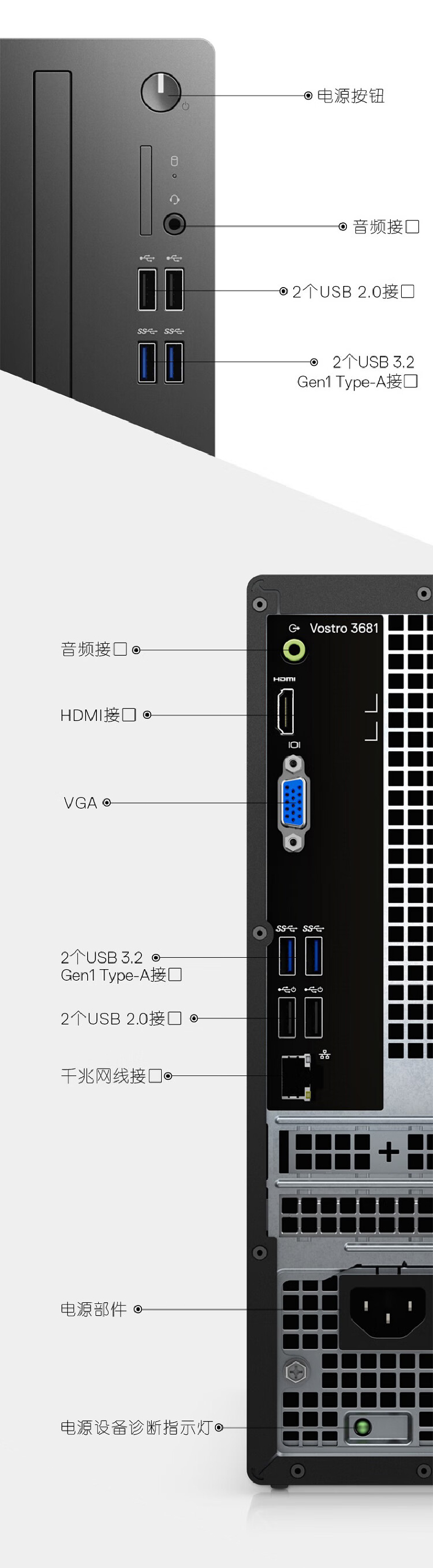 拆戴爾3681SFF10代小主機(jī)_機(jī)箱
