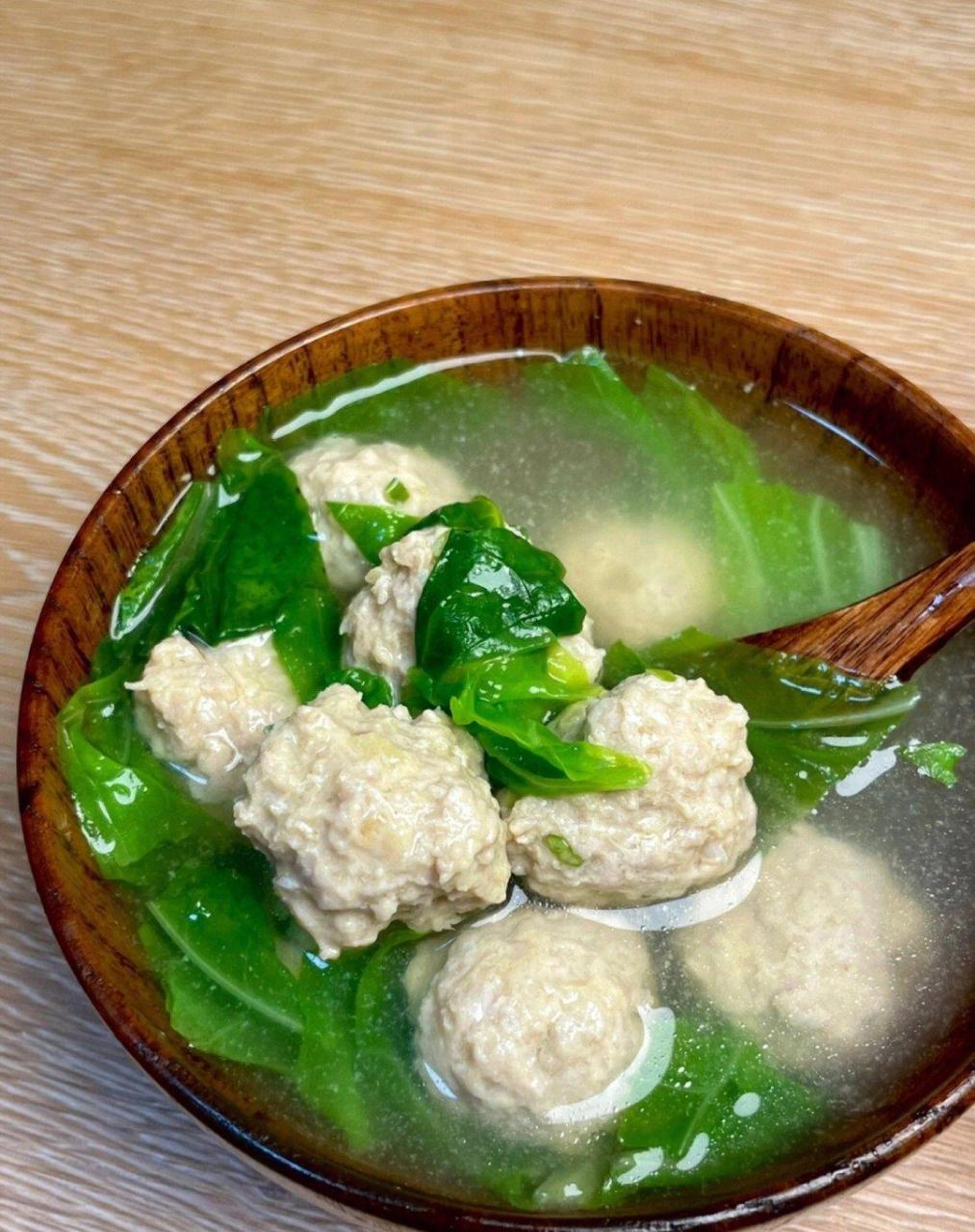 健身減脂:青菜魚(yú)丸湯,管飽_生鮮食品