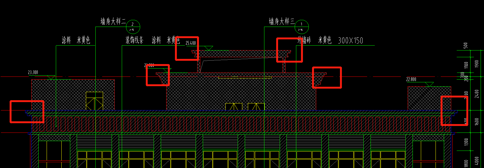 建筑圖紙中檐高在哪里有標注,具體指哪個高度