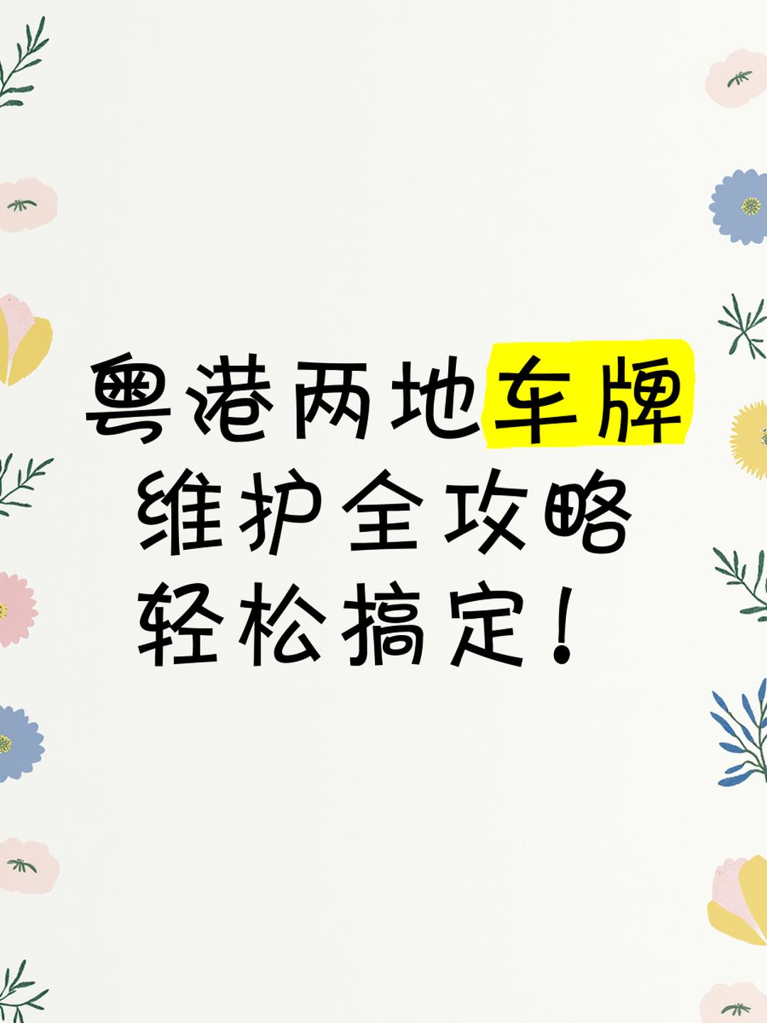 粵港兩地車牌資訊:外觀、使用范圍、申領(lǐng)方式、限制,干貨滿滿